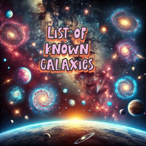 List of Known Galaxies in the Universe